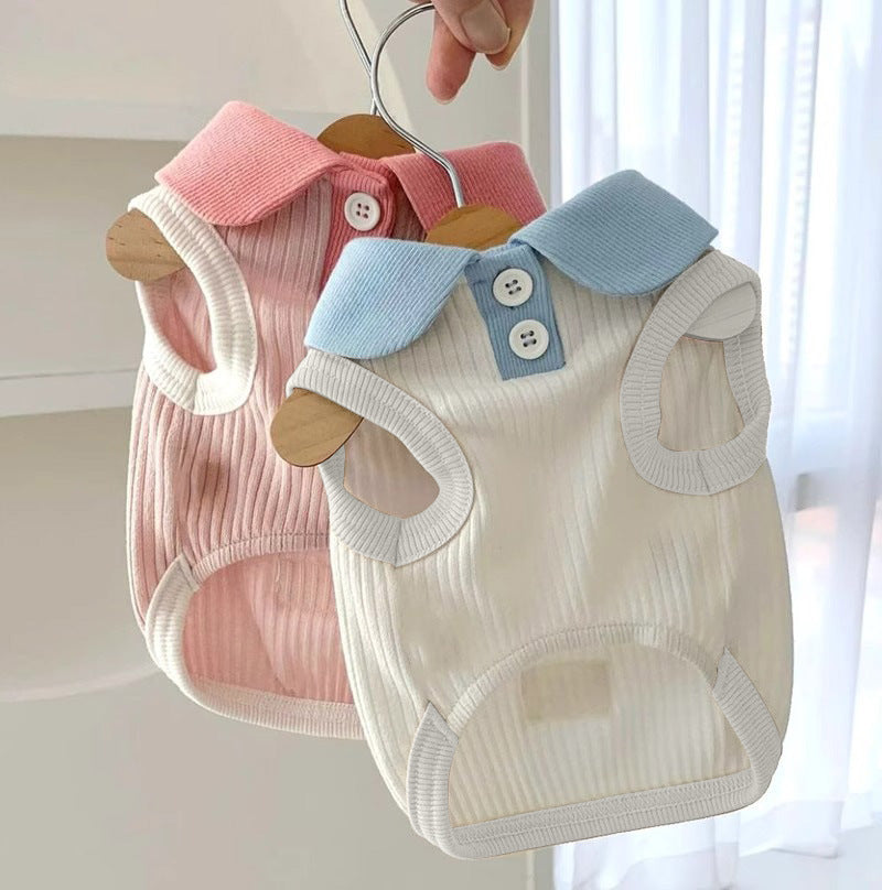 Cat Teddy Thin-Style Striped Summer Clothes