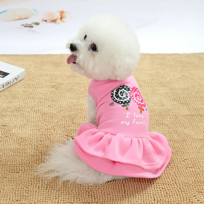 Dog dress princess teddy dress