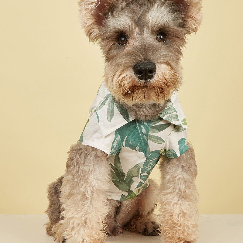 Ins Pet Clothing New Hawaiian Vacation Dog Shirt