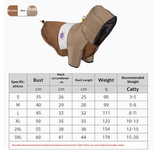 Winter Pet Cotton-padded Clothes Thickening Thermal Windproof Multifunctional