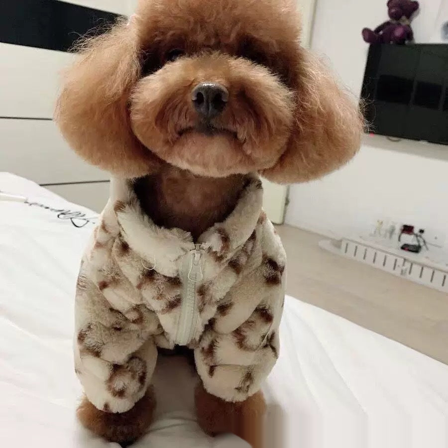 Dog Clothes Autumn And Winter Smoked Fur Coat