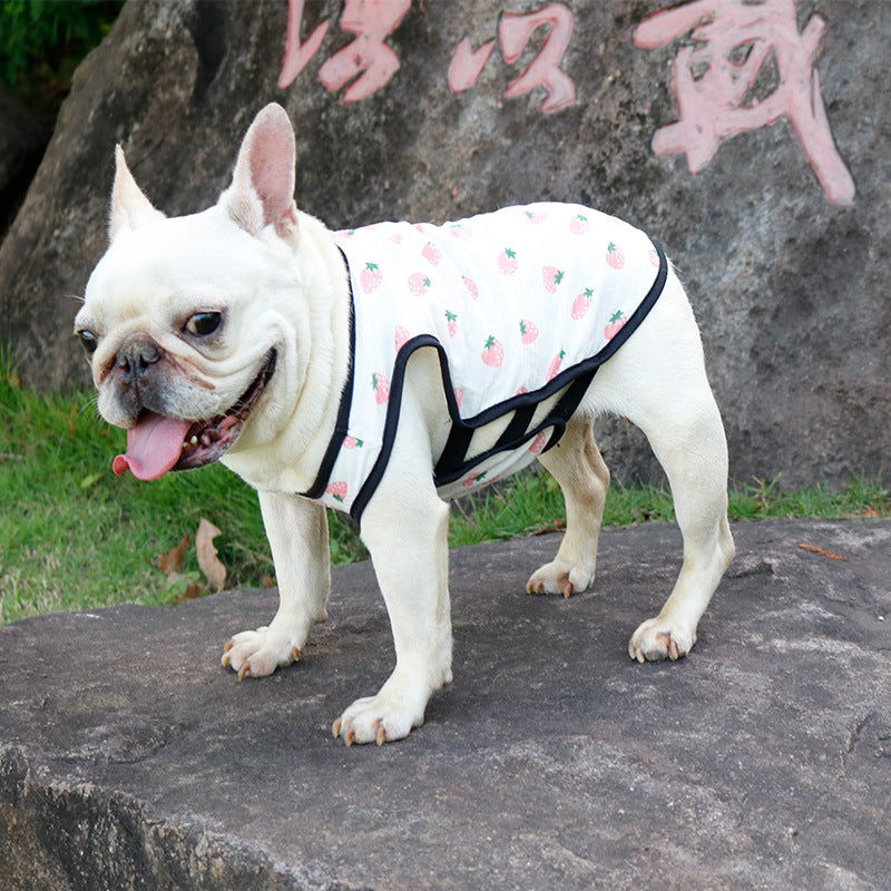 Pet Dog Vest French Summer Thin Clothes Small And Medium Teddy Corgi Eight