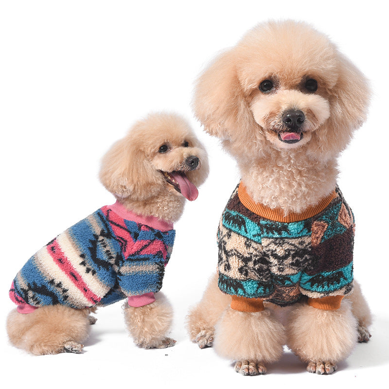 Pet Warm Fluffy Jacket Poodle