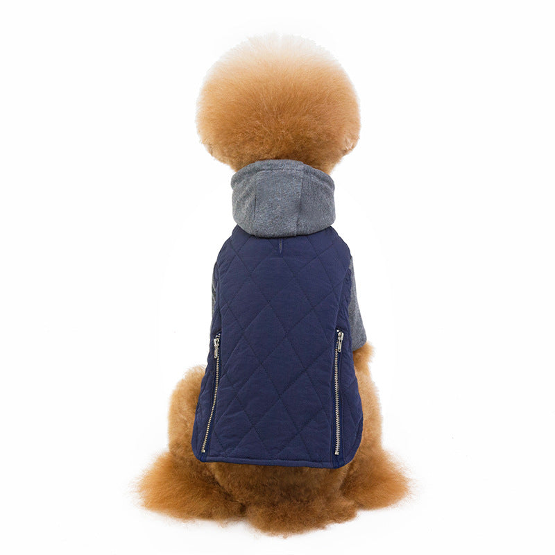 Two-Color Zipper Decoration Dog Clothes