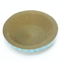 Extra Large Round Wear-Resistant Corrugated Cardboard Cat Scratcher Bowl & Low-Shedding Sofa Protector.