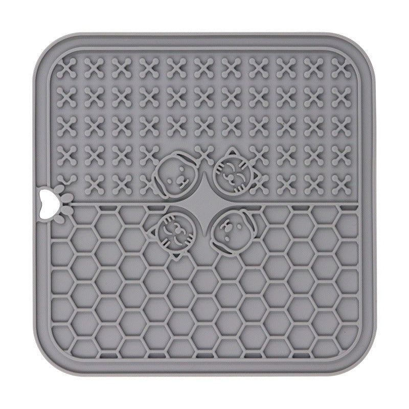 Silicone Pet Suction Cup Licking Pad Pet Placemat Silicone Licking Plate Pad