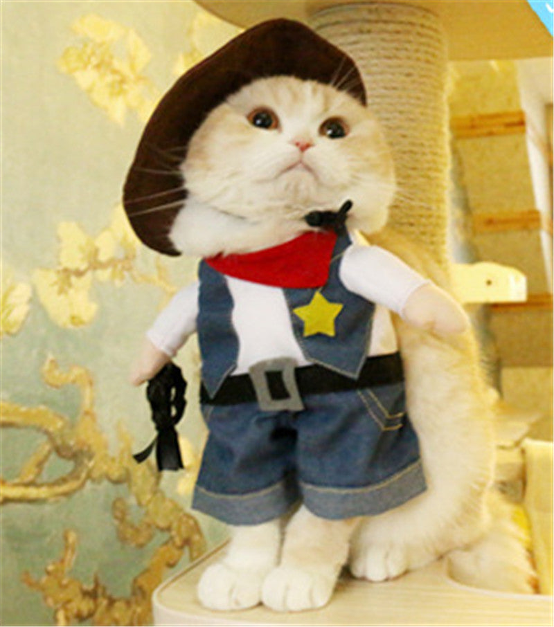 Funny Pet Police Transforming Into Upright Clothes