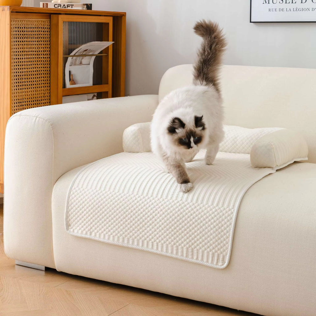 Summer Cooling Ice Silk Pet Bed Mat For Dogs And Cats, Scratch-Resistant Sofa Cover Protector, Non-Slip Floor Cushion With Anti-Slip Bottom