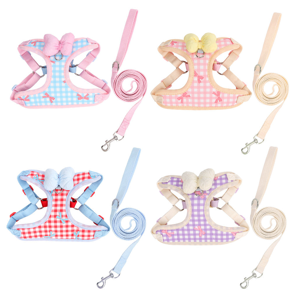 Small Puppy Chest Harness Dog Leash Walking Rope