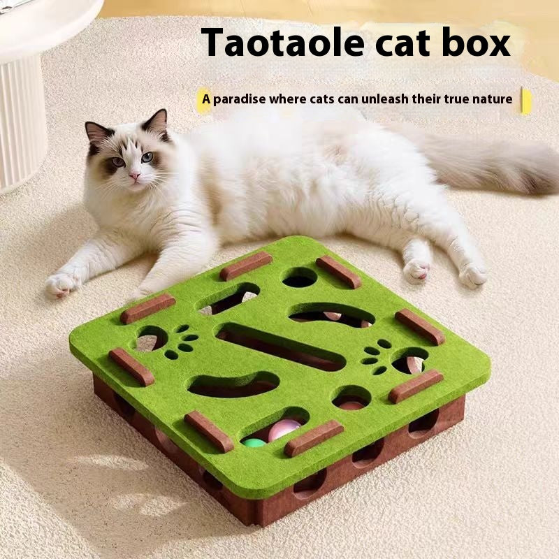 Cat Toy Self-Hi Relieving Stuffy Artifact Hole Felt Box