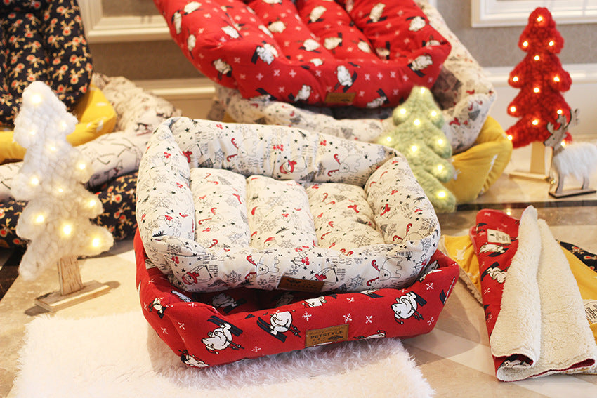 Small Square Nest Teddy Bichon Pet Kennel Dog Mat Four Seasons Universal Warm Nest