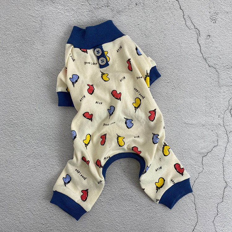 Bago fadou four legged clothes autumn and winter cartoon cotton dog clothes