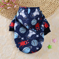 Fashion Cartoon Plus Velvet Windbreaker Small Dog Cat Clothes