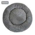 Round Soft And Comfortable Striped Plush Pet Mat