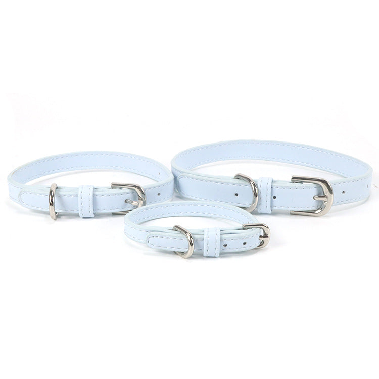 Leather Pet Collar For Small To Medium-sized Dogs With A Pull Rope