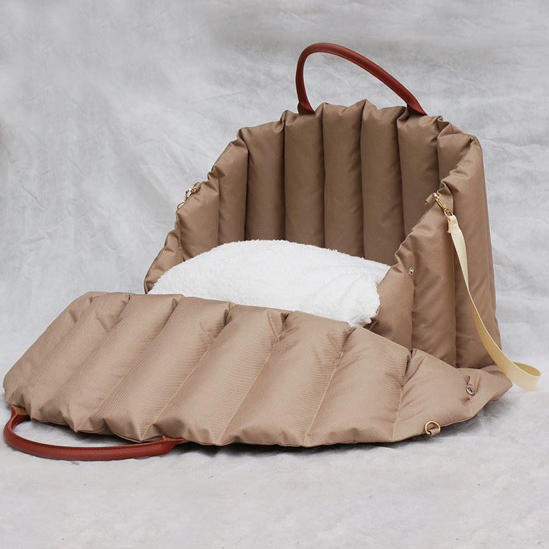Winter Oversized Warm Outerwear Pet Handbag For Going Out