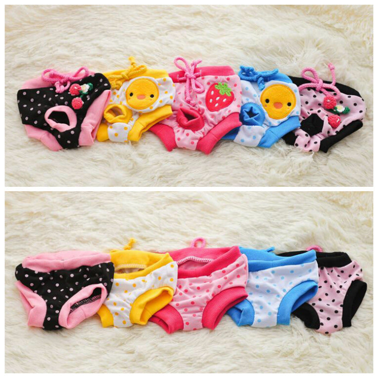 S-XL Reuseable Bitch Menstrual Female Pet Dog Sanitary Nappy Diaper Pants Pads