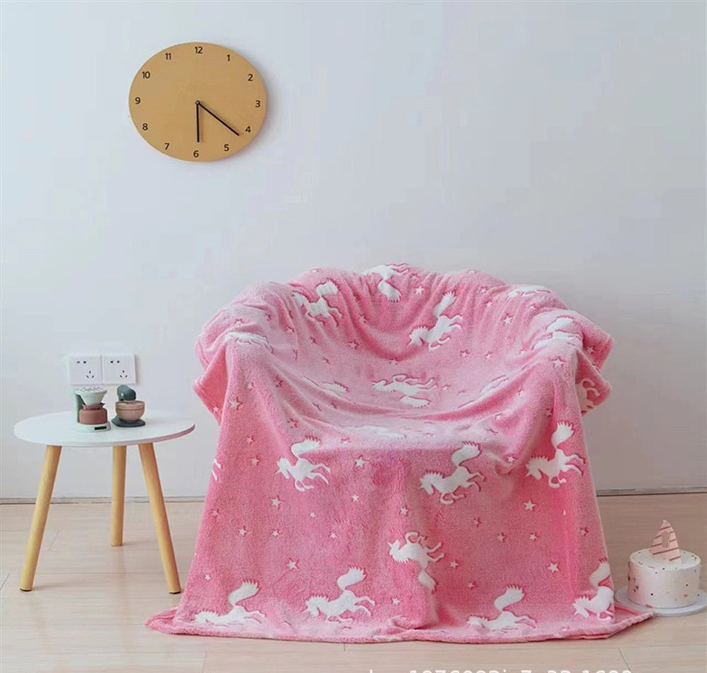 Flannel Glow-in-the-dark Blanket Soft Cozy And Warm For Naps