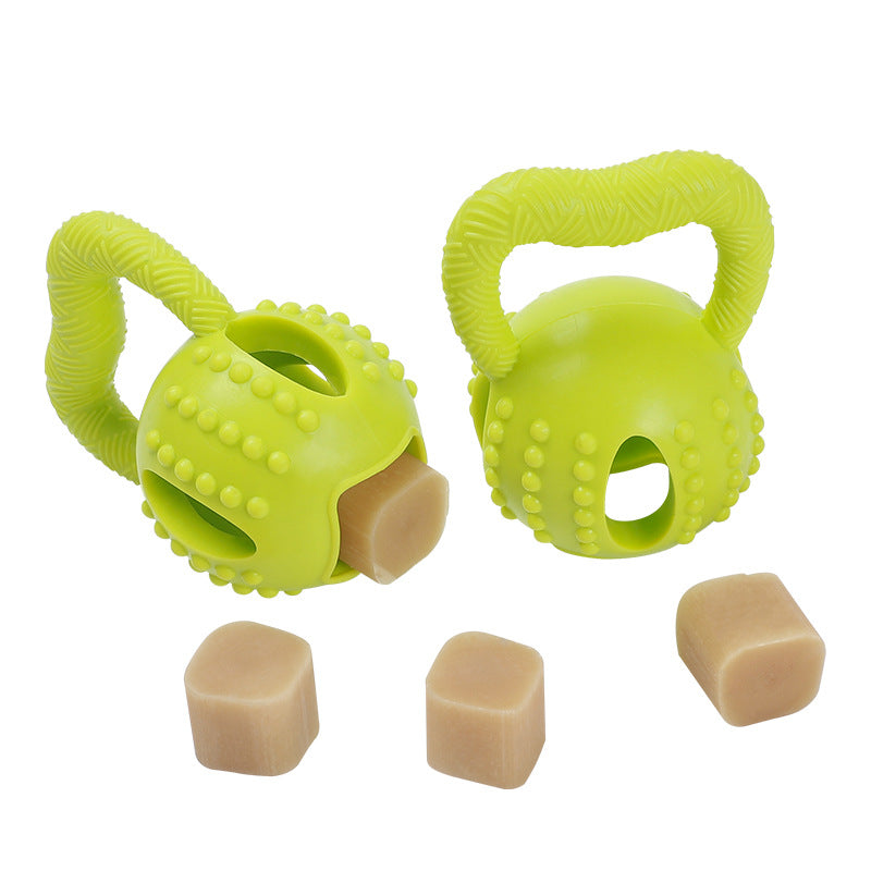 Square Pull Global Bite-resistant Molar Cleaning Cheese Ball Interactive Educational Pet Toy