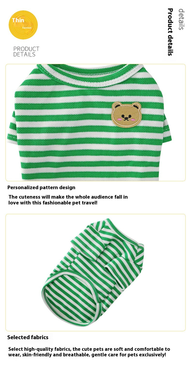 Summer Pet Dog Clothes Breathable T-shirt