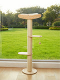 Half Cat Tree Tower-3-Tier Hemp Scratching Post, Perches & Sturdy Activity Center Suction Cup