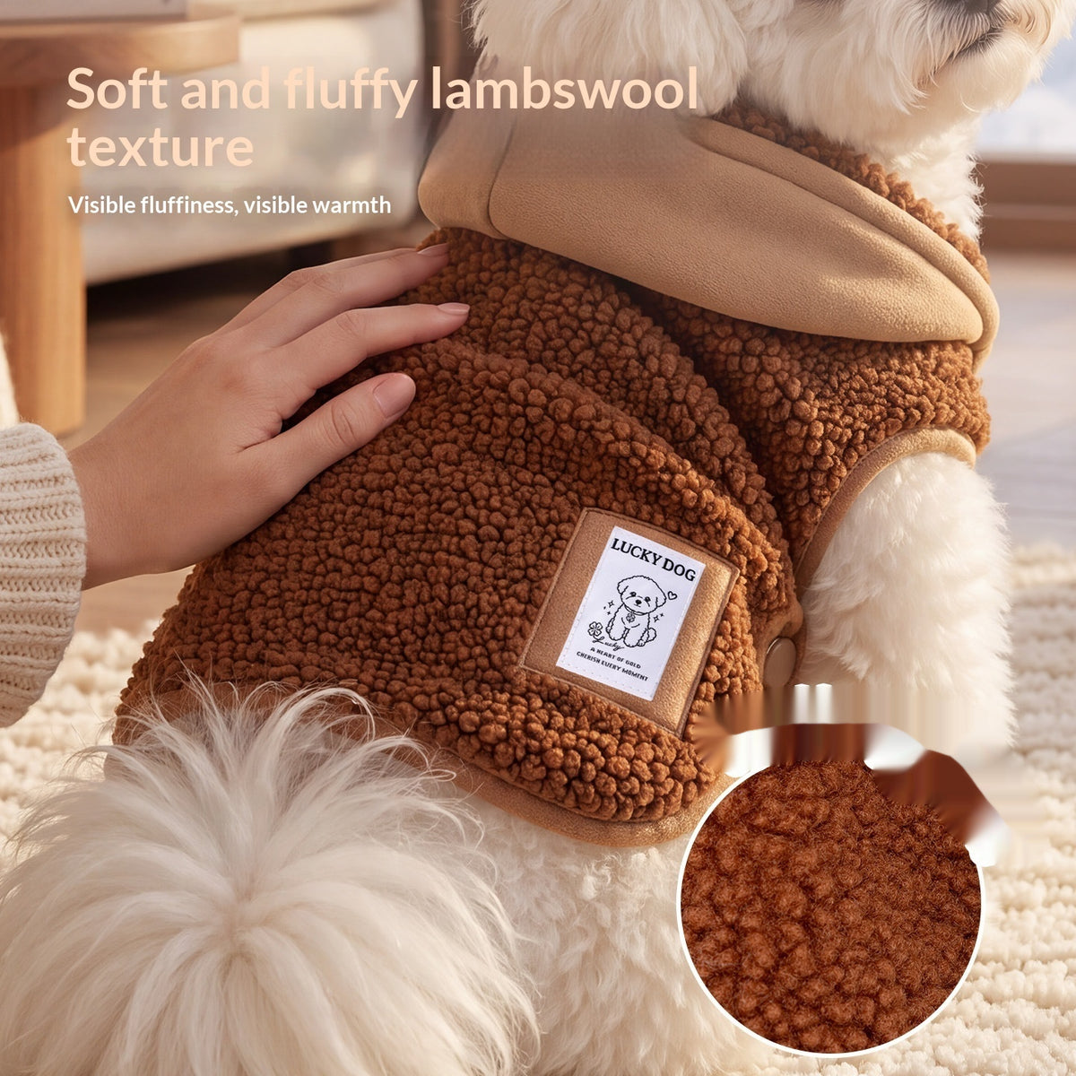 Hooded Warm Vest For Small And Medium-Sized Dogs Detachable Dog Clothes