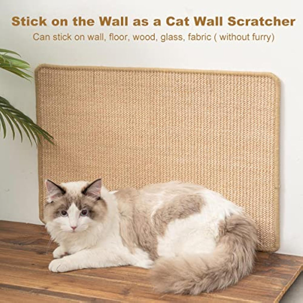 Cat Scratch Pad Cat Scratching Pad With Adhesive Hook Tape Scratching Pads For Indoor Cats Stick On Floor Couch As Cat Scratch Furniture Protector Cat