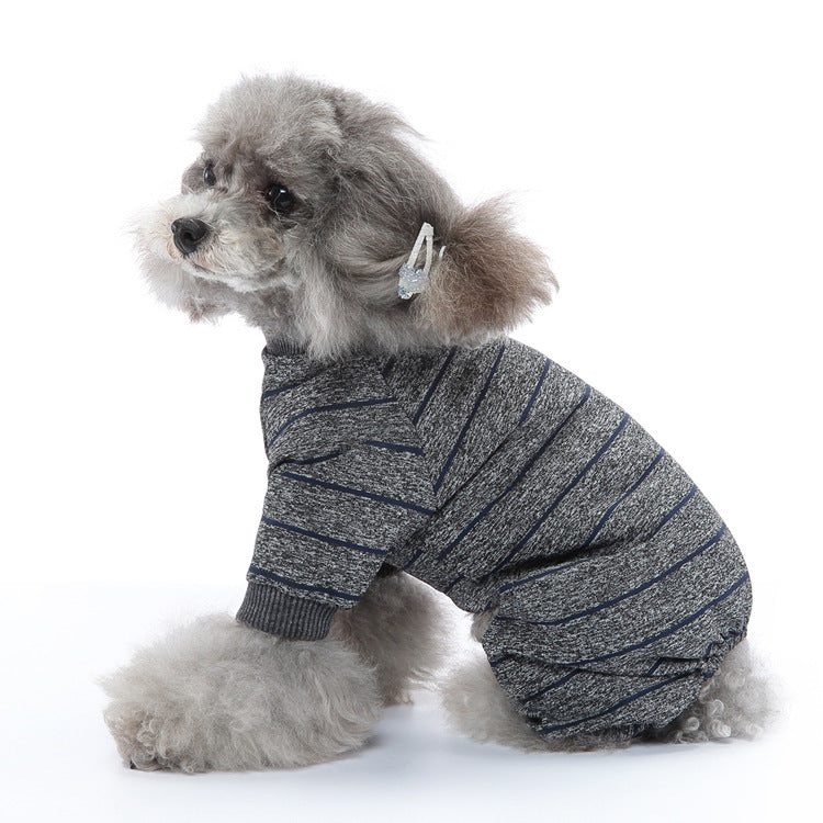 Summer Dog Clothes Striped Home Pajamas Thin