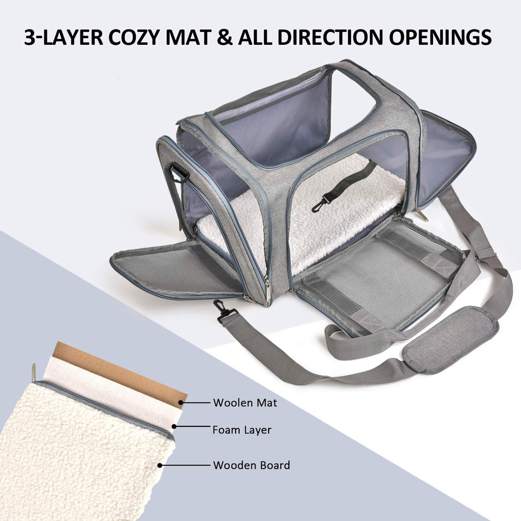 Cat Carriers Dog Carrier Pet Carrier For Small Medium Cats Dogs Puppies, TSA Airline Approved Small Dog Carrier Soft Sided, Collapsible Waterproof