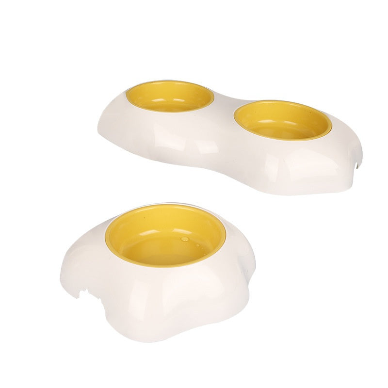 Creative Yolk-Shaped Pet Bowl Water Basin