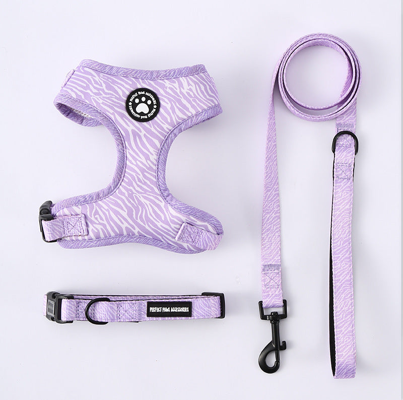 Pattern Dog Breast Strap Adjustable Outing Dog Leash