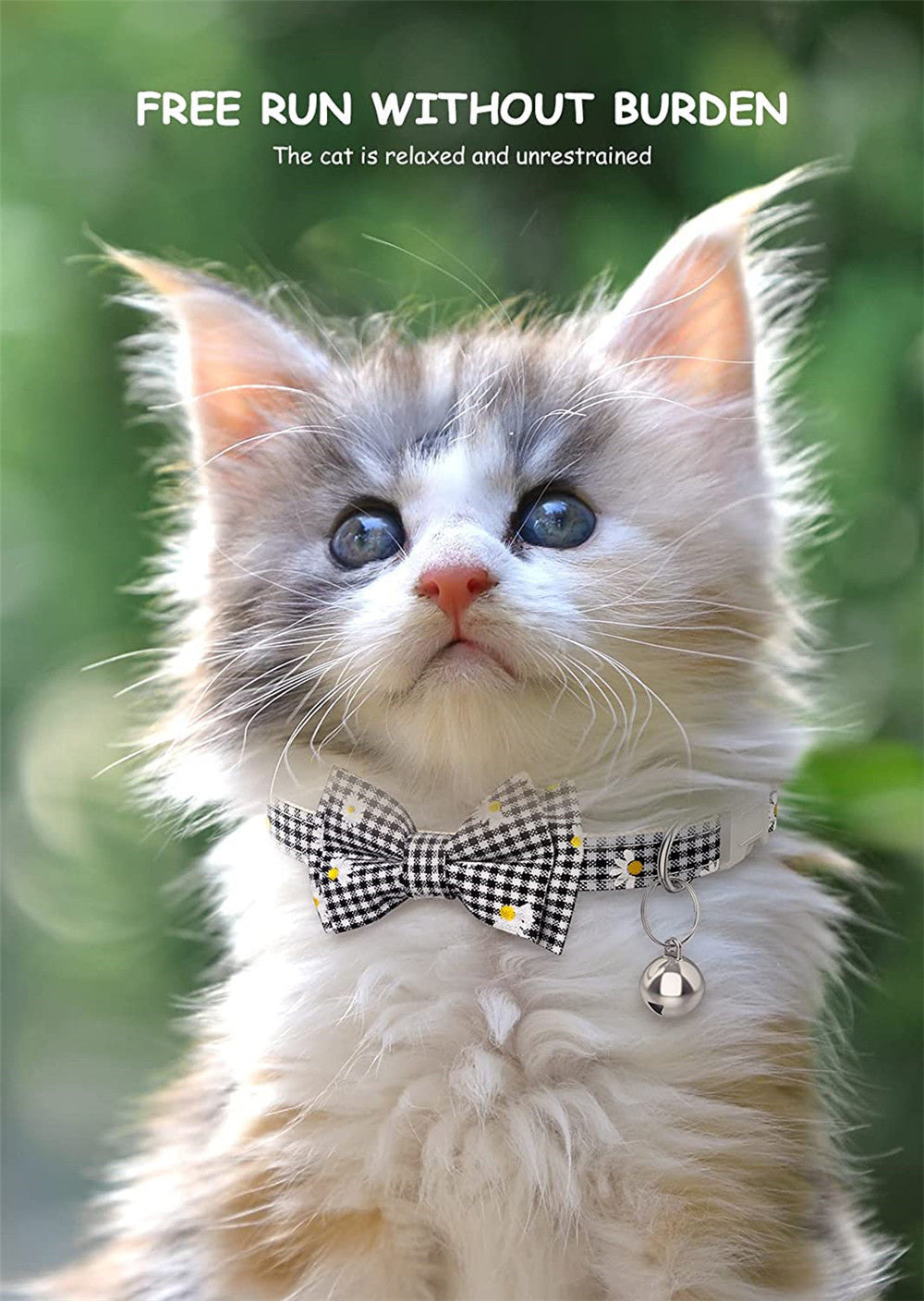 Plaid Printed Bowknot Young Dog Cat Collar
