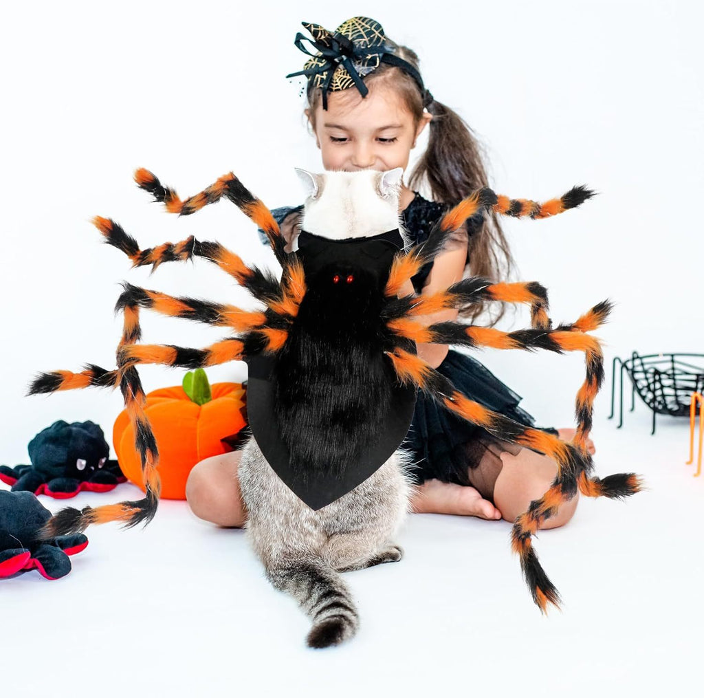 Halloween Luminescent Spider Decorative Pet Dress Up Props Kitten Big Dog Dress Up Costume