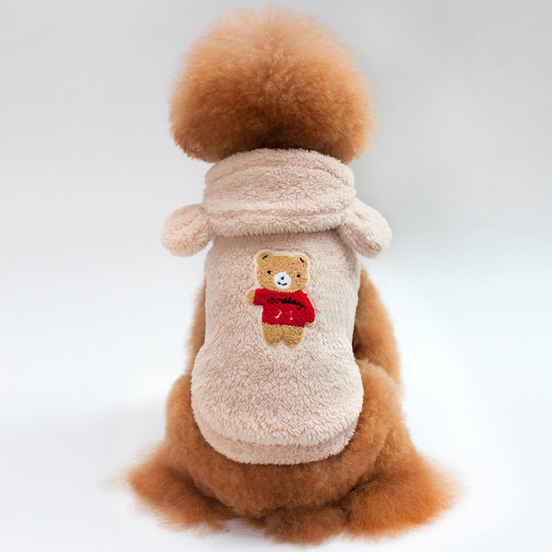 Bear Ear Hooded Coat Pet Clothes
