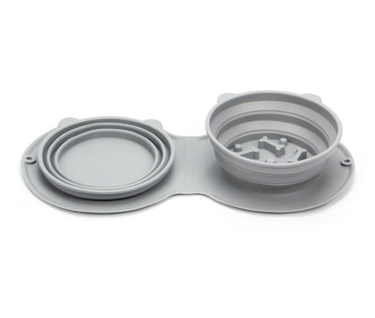 Silicone Folding Pet Bowl Dog Food Water And Feeding Anti-tipping Cat Bowl