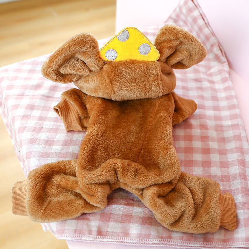 Pet Clothes Keep Warm In Autumn And Winter Plus Velvet