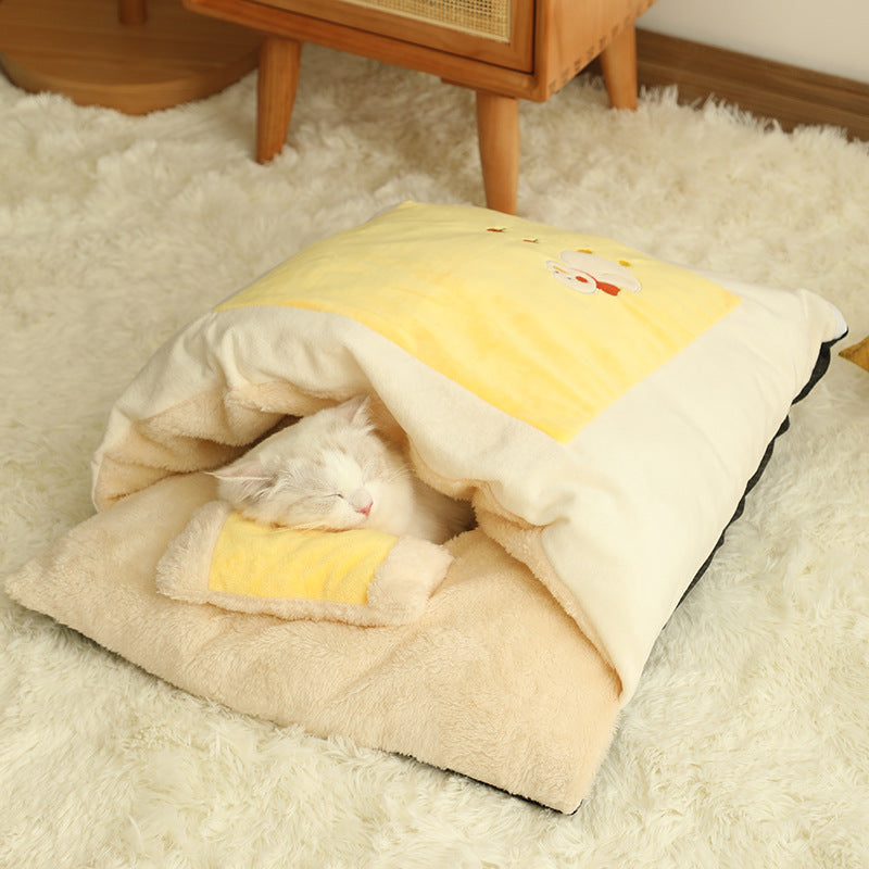 Cat Nest Winter Warm Semi-enclosed Quilt