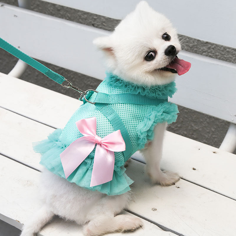Dog Pet Breathable Mesh Skirt Chest Strap Clothes