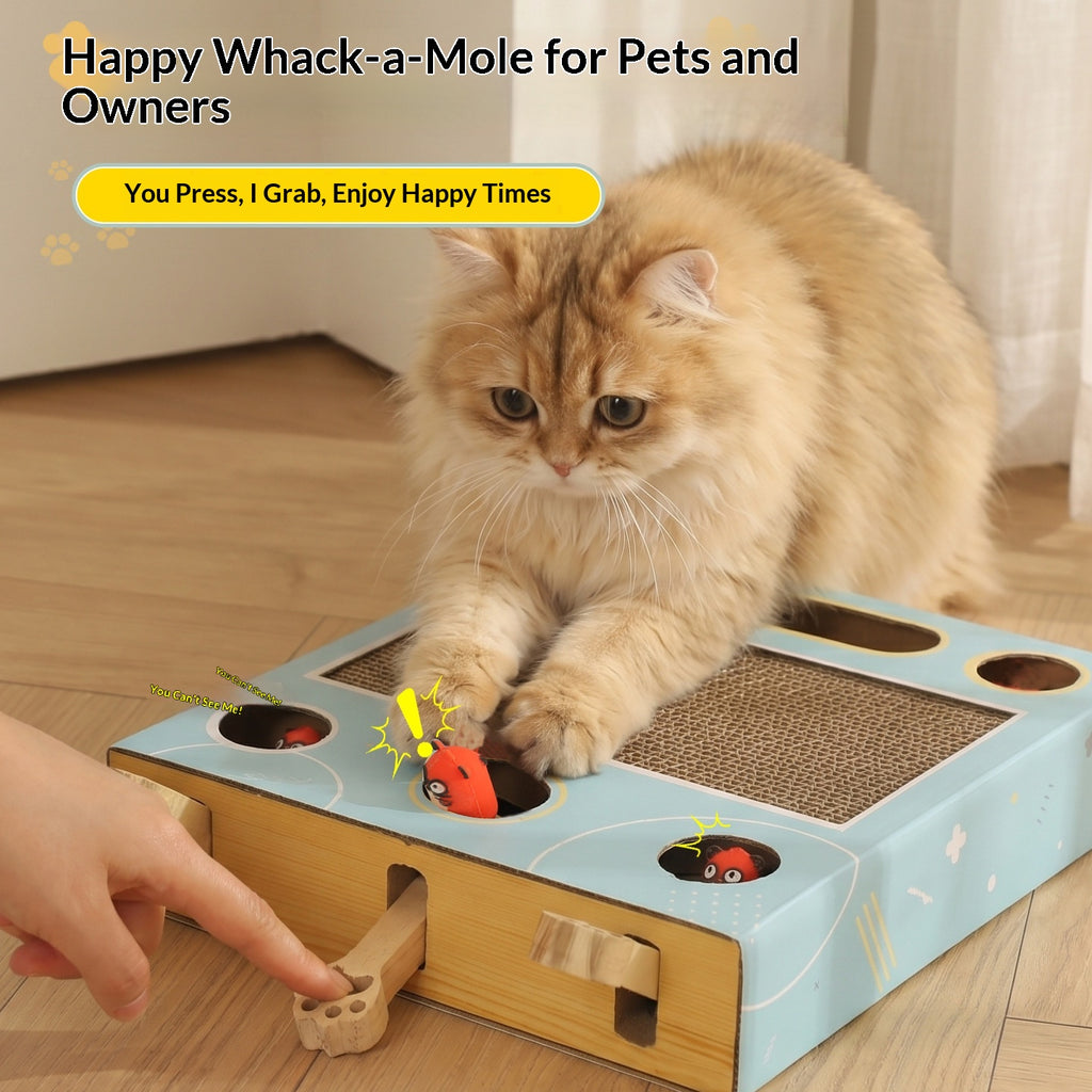 Cat Scratching Post Multifunctional Whac-A-Mole Toy