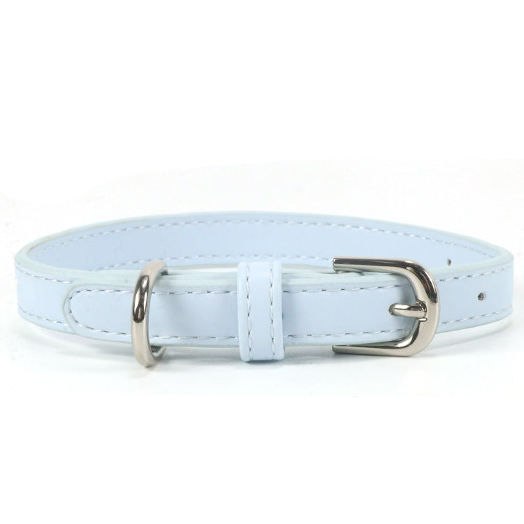 Leather Pet Collar For Small To Medium-sized Dogs With A Pull Rope
