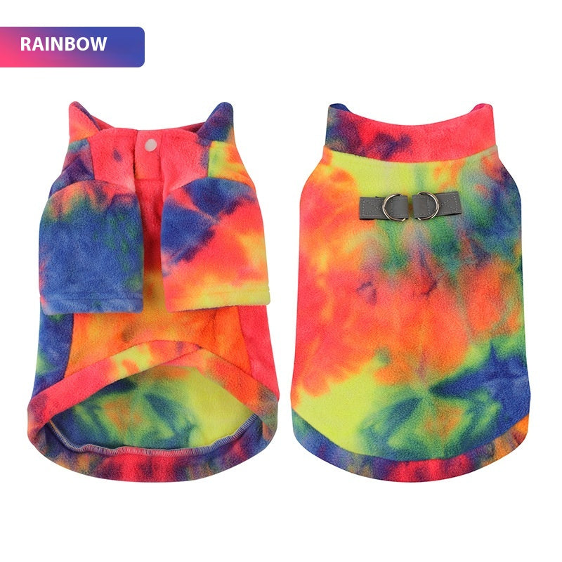 Tie Dye Puppy Clothes Autumn And Winter