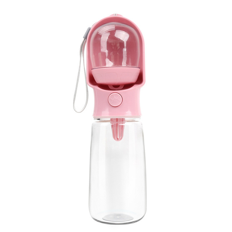 Leak Proof Portable Dog Water Bottle With Bowl Travel Pet Water Dispenser For Walking & Hiking Food Grade Plastic Choose From 3 Colors