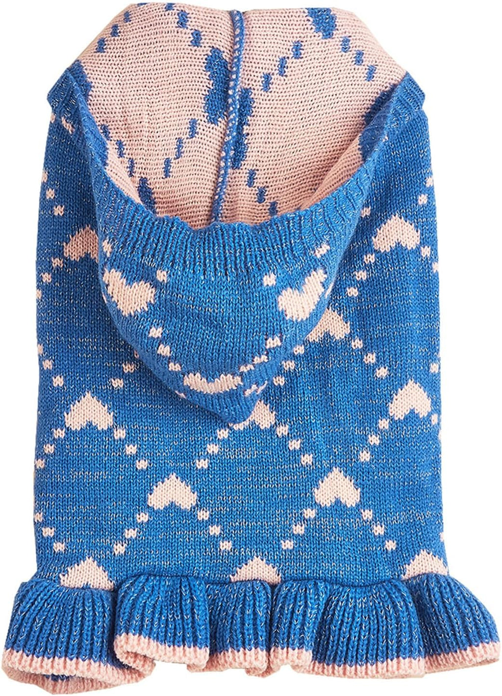 Small Dog Sweater Hoodies Dress Winter Knit Cute Clothing Heart Puppy Clothes