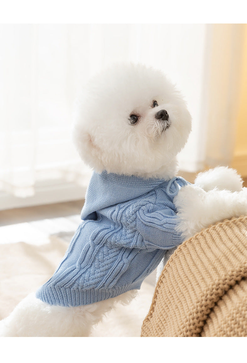 Cat Fur Ball Sweater Two Feet Warm Hooded Dogs Teddy Pet Clothes