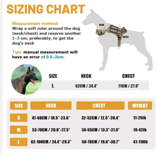 USLOCAL Tactical Service Dog Harness With Control Handle No Pulling Adjustable Reflective Pet Vest Harness Easy Walking Training