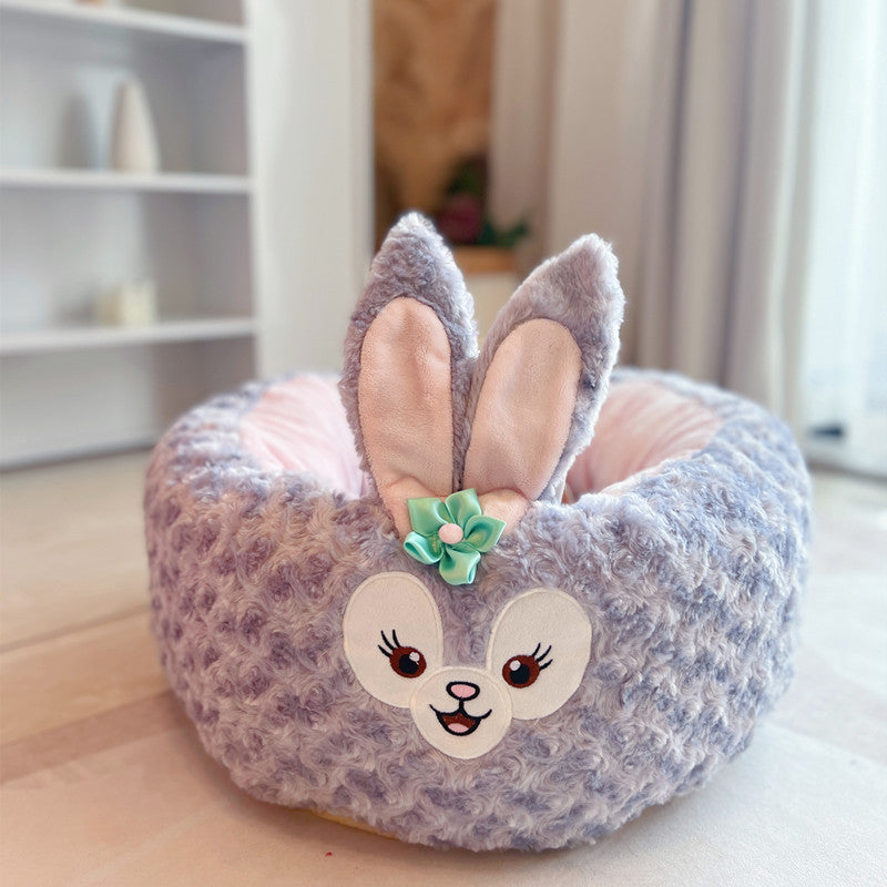 Cartoon Dog Nest Red Panda Nest Four Seasons Universal Autumn And Winter Plush Pet Nest Cushion Round Bed