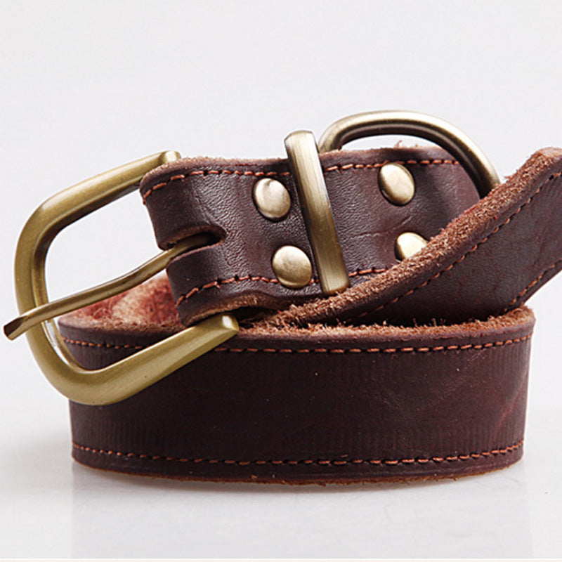 Small And Medium Sized Dog Cowhide Pet Collar