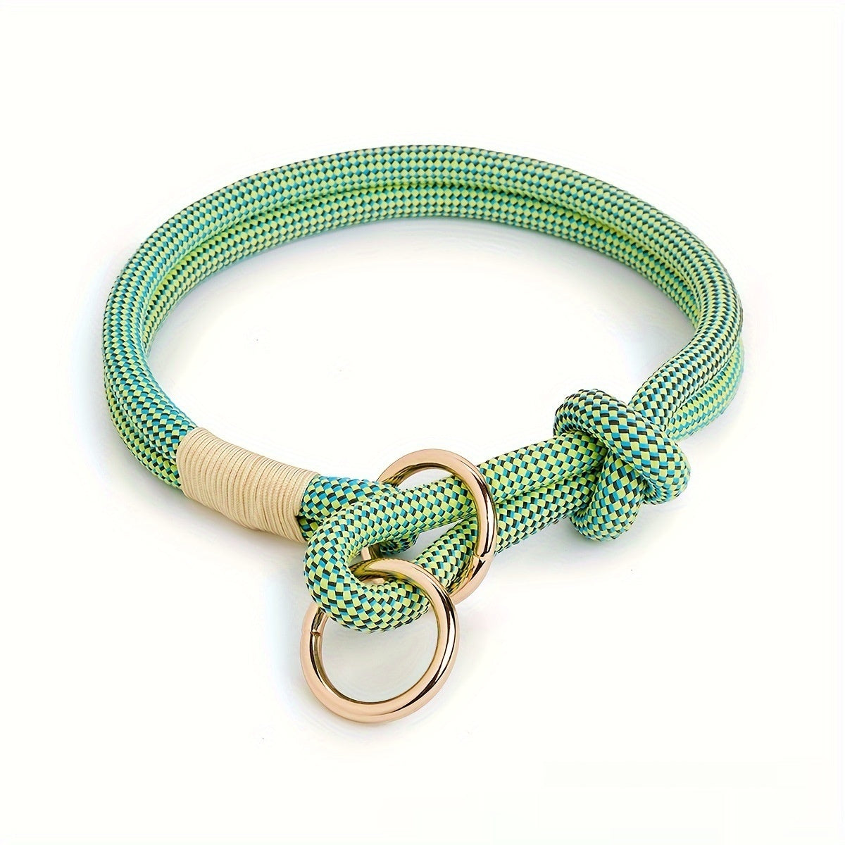 Small Dog Anti-Strangle Stainless Steel Double-Ring Collar Wave