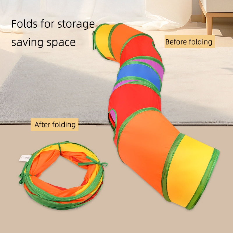 Manufacturer's Ready-Made Pet Cat And Dog Channel Foldable Toy Tunnel Indoor And Outdoor Drilling Barrel