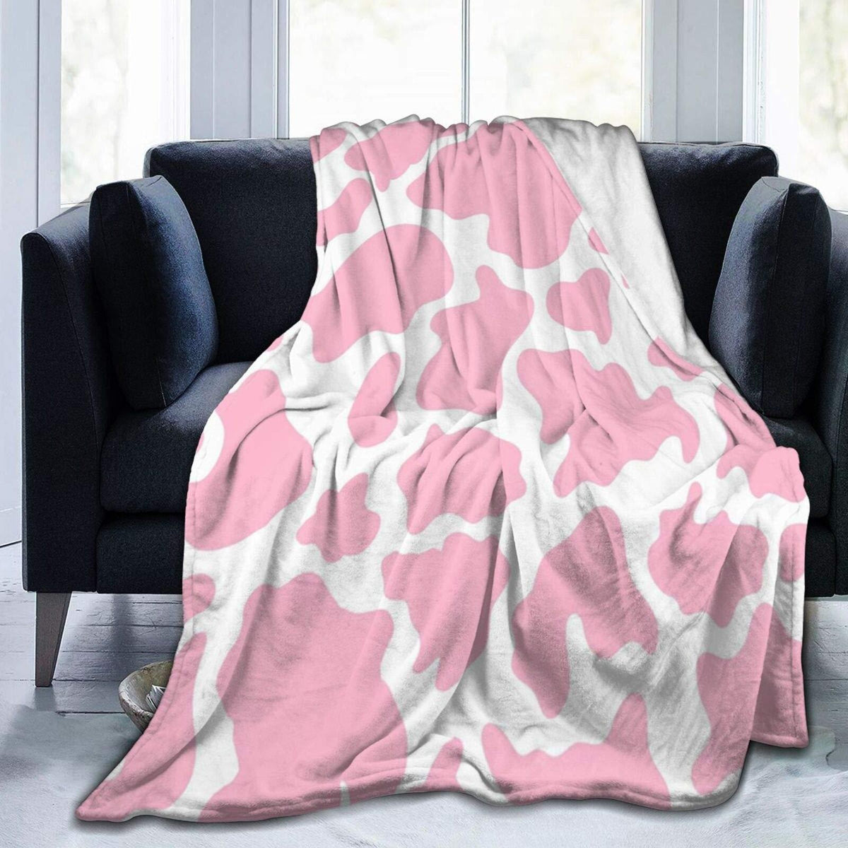 Cows Pattern Printed Flannel Digital Blanket